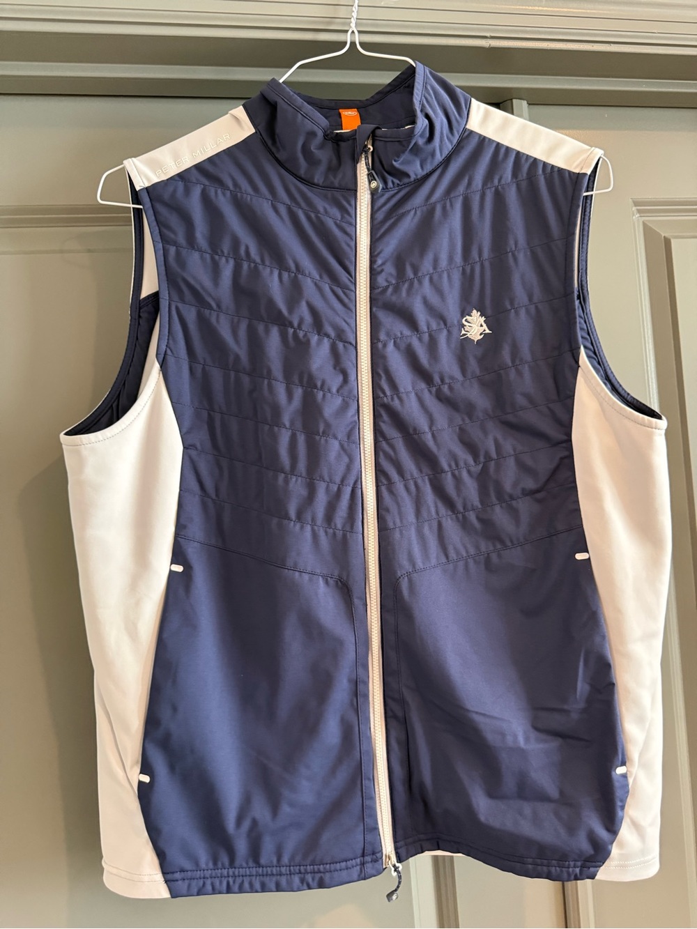 Peter Millar Navy and White Golf Vest